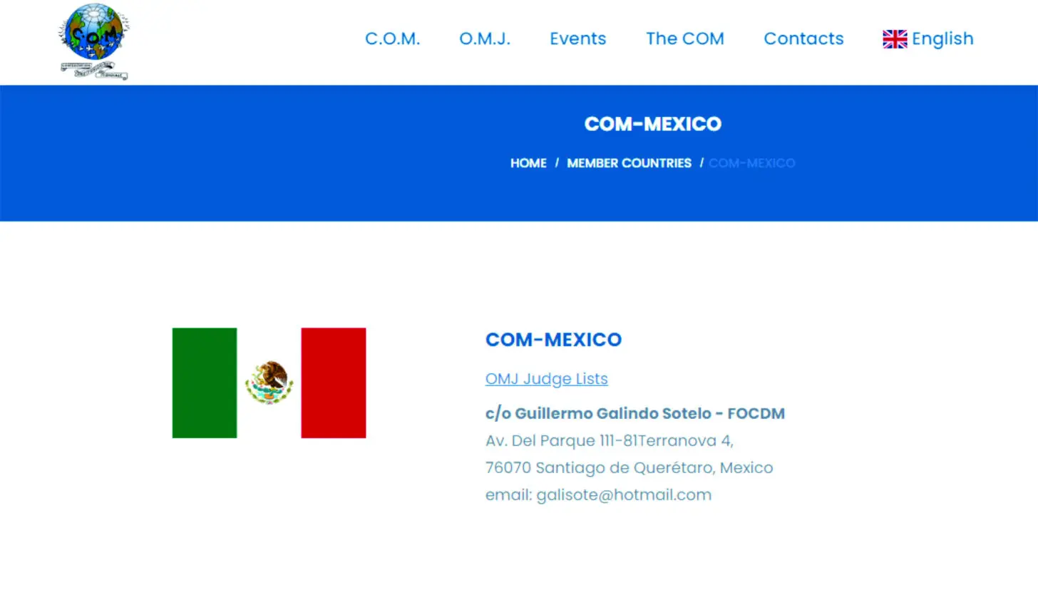 Representante De La COM-México FOCDM